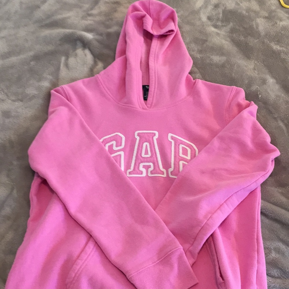 GAP big girls Fleece Arch Logo Pullover Hoodie